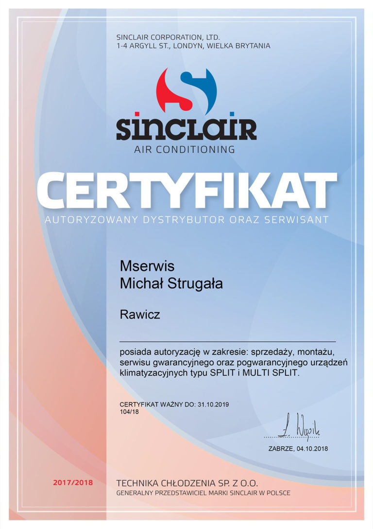 Certyfikat Sinclair